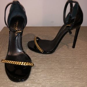 Saint Laurent Jane Gold Chain Sandal